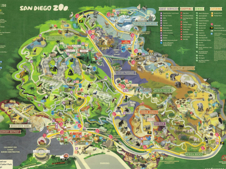 サンディエゴ動物園のマップ