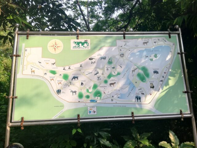 コルカタ動物園のマップ